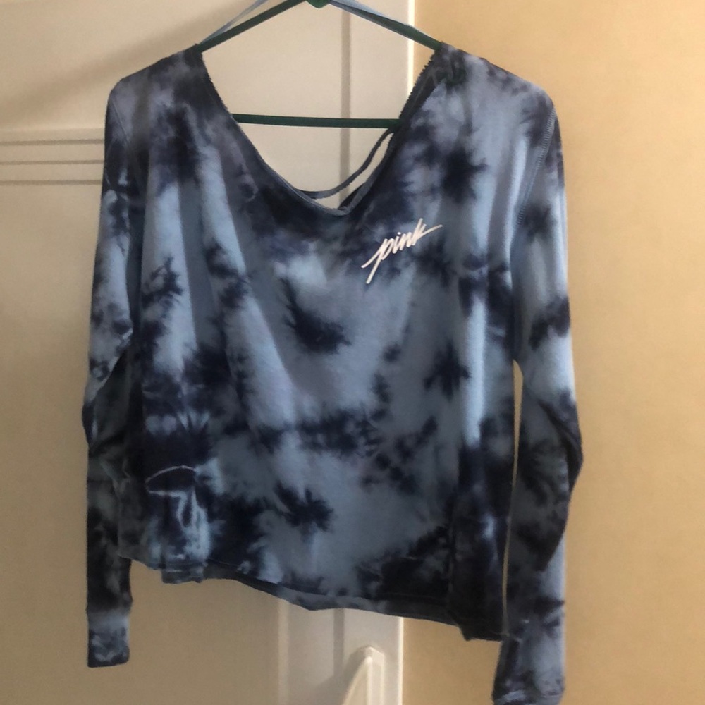 Pink sz xsmall crop sweatshirt tie dye